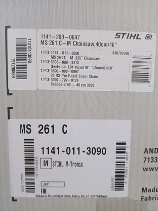 Motosierra STIHL MS 261 CM
