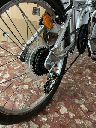 Bicicleta plegable plateada