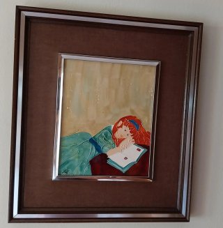 Cuadro niña leyendo