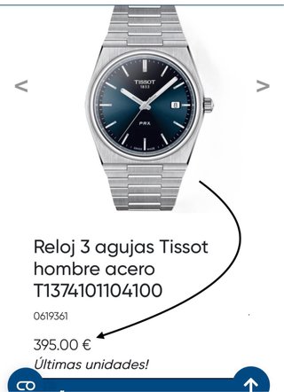Reloj Tissot PRX Cuarzo Zafiro Acero Azul