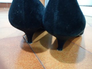 Zapatos tacón aguja negros talla 39