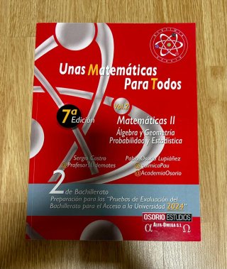 Libros matemáticas Academia Osorio PAU