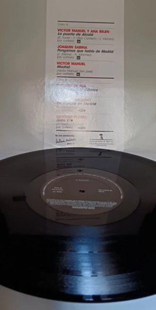 LP A Madrid Promo 1988 Maxi-Single  12" a 45 RPM.