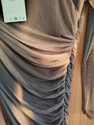 Vestido Zara Negro y Marrón