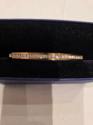 Pulsera bañada en oro con circonitas