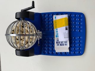 Máquina de Bingo con Bolas y Cartones