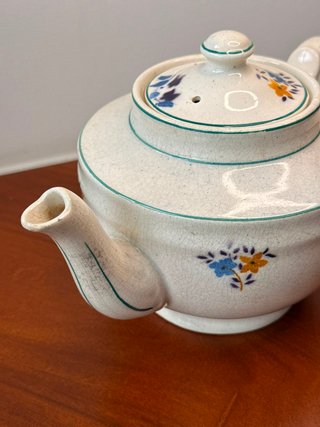 Tetera Sacavém Cerâmica Vintage Flores