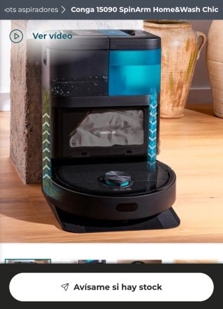 ✅️ Robot aspirador Conga 15090 SpinArm Home&Wash