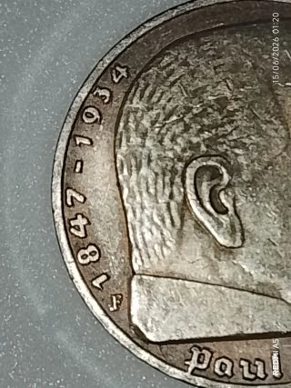 Moneda 5 Reichsmark Plata 900 Paul von Hindenburg