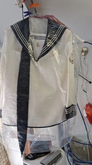 Traje comunión marinero blanco y azul