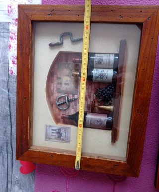 2 Cuadros Bodegones Madera y Cristal