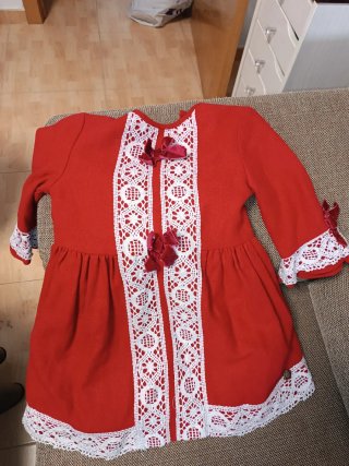 Vestido niña rojo 6/7 años