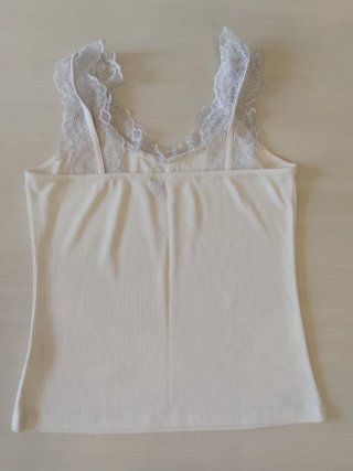 Top donna pizzo bianco taglia S