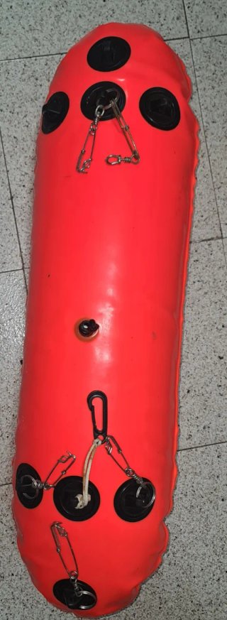 Boya buceo torpedo Cressisub doble cámara 85cm 7"