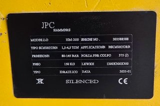 Martillo Hidráulico JPC  para Excavadora