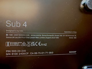Subwoofer Sonos Sub 4 Negro sin usar