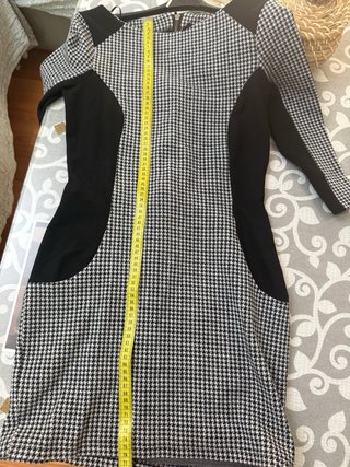 Vestido Vintage Blanco y Negro Pata de Gallo