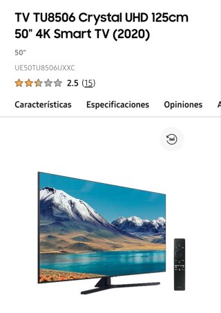 Samsung TV TU8506 crystal 50" 4k smart tv