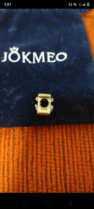 Charms letra F, plata de ley.