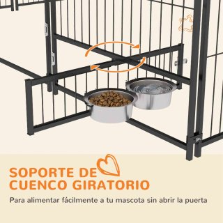 Jaula XXL para Mascotas Exterior con toldo puertas
