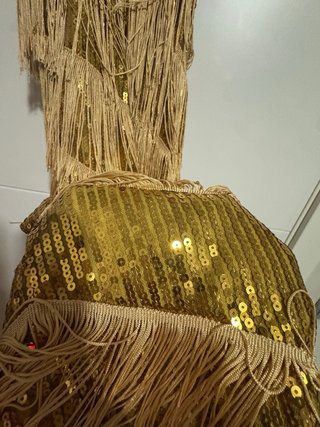 Vestido lentejuelas flecos años 20