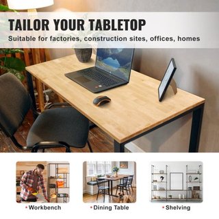 Mesa de Madera, 47.2" x 29.5" x 1.5", Capacidad de Carga de 330 lb, Escritorio Universal de Madera Sólida en Una Sola Pieza para Marco de Escritorio de Pie Eléctrico Ajustable en Altura, Encimera ...
