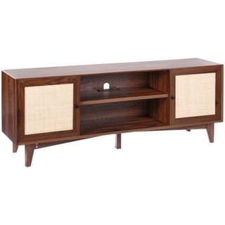 Soporte de TV de ratán 191cm Mueble de TV Boho Mueble de TV Nogal