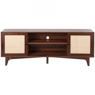 Soporte de TV de ratán 191cm Mueble de TV Boho Mueble de TV Nogal