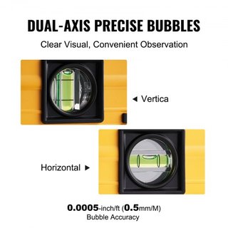 Nivel Torpedo Magnético, 600mm, Pantalla LED Retroiluminada, Viales de Burbuja Mecánicos, Regla para 0-360 Grados, Sensor de Gravedad, Herramienta Niveladora de Aleación de Aluminio con Ventana de...