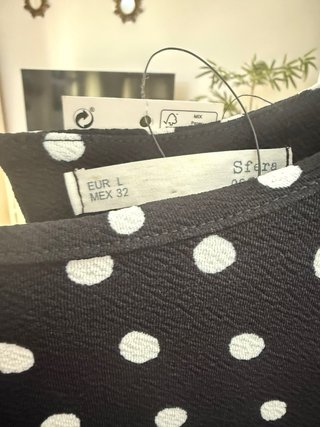 Vestido Lunares Sfera Nuevo con Etiqueta / Sfera P