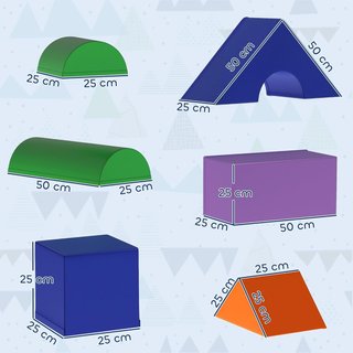 Juego de 11 Construcciones Blandas para Niños de 1-3 Años, Set de Bloques Blandos de Espuma y PU para Niños, Juguetes para Escalar para Sala de Estar, Habitación Infantil y Guardería, Multicolor 2