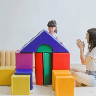 Juego de 11 Construcciones Blandas para Niños de 1-3 Años, Set de Bloques Blandos de Espuma y PU para Niños, Juguetes para Escalar para Sala de Estar, Habitación Infantil y Guardería, Multicolor 2