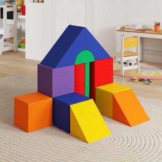 Juego de 11 Construcciones Blandas para Niños de 1-3 Años, Set de Bloques Blandos de Espuma y PU para Niños, Juguetes para Escalar para Sala de Estar, Habitación Infantil y Guardería, Multicolor 2