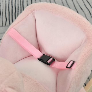 Caballo de Balancín en Forma de Conejo con Sonidos, Caballito de Balancín para Niños de 18-36 Meses Interactivo, Rosa, 60X33X50Cm