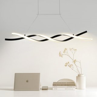 Lámparas de Araña Modernas, 24W, Luz Colgante LED Regulable con Control Remoto, Pantalla de Silicona, Lámpara de Techo con Temperatura de Color Ajustable de 3000K-6000K para Cocina y Comedor
