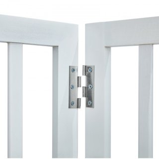 Puerta para Perros Independiente, 24" H x 80.3" W Puerta para Mascotas Independiente, Puerta para Perros Plegable de 4 Paneles para Pasajes Anchos y Estrechos, Barrera para Perros Expandible con S...