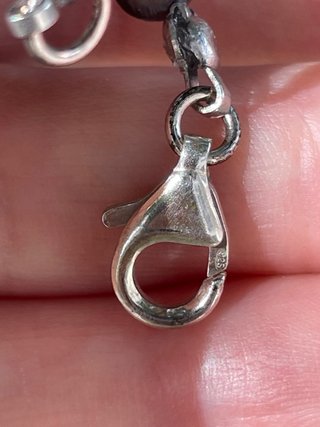 Collana perle grigie e chiusura argento 925