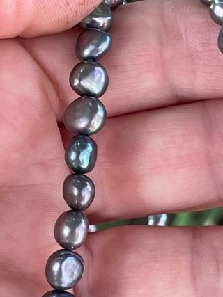 Collana perle grigie e chiusura argento 925