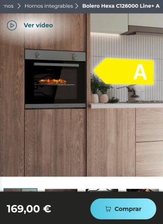✅️ Horno Integrable Bolero Hexa C126000 line +A