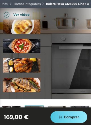 ✅️ Horno Integrable Bolero Hexa C126000 line +A