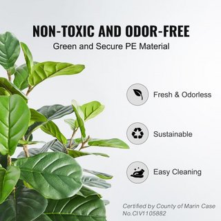 Árbol Fiddle Leaf Fig Artificial, 5 FT, Material PE Seguro y Protección Antivuelco de Baja Mantenimiento, Planta Falsa Realista Verde en Maceta para Decoración de Hogar, Oficina, Almacén, Interior...