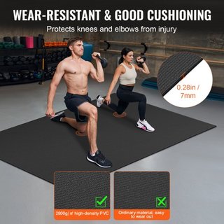 Mat de Ejercicio Antideslizante Yoga Mat Gimnasio Fitness Pilate Mat de Entrenamiento (1.8x1.2 m)