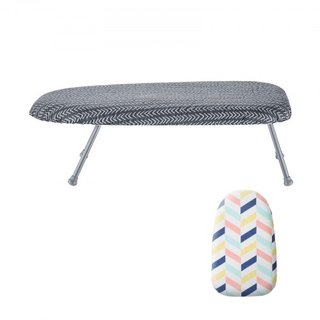 Tabla de Planchar de Mesa 23.4 x 14.4, Tabla de Planchar Pequeña con Funda Resistente al Calor y Funda de Algodón 100%, Tabla de Planchar Mini con Capa de Algodón de Aguja Engrosada de 7 mm para E...