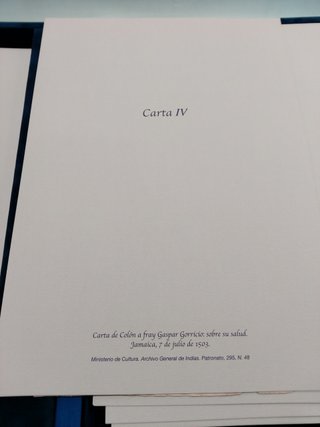 Facsímil “Cartas Autógrafas de Cristobal Colón en el Archivo General de Indias”