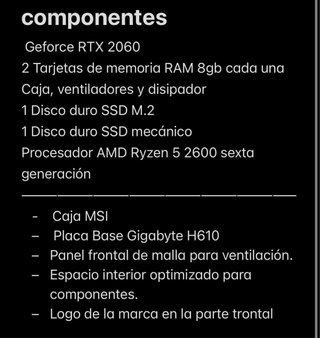 PACK-PC Ordenador Gaming RGB Negro