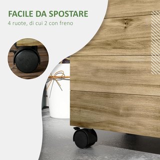 Cama para Huerto Elevado de Exterior con Enrejado y 4 Ruedas, Macetero de Exterior con Enrejado de Madera de Abeto, para Flores y Verduras, para Jardín y Balcón, 76X30X155 Cm, Color Madera