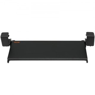 Soporte para Teclado de Mesa, Bandeja de Teclado Deslizante con Montaje de C-Clamp Sin Taladrar, Gran Cajón Deslizante de 26.8 x 11 pulgadas para Escribir en Casa, Trabajo de Oficina