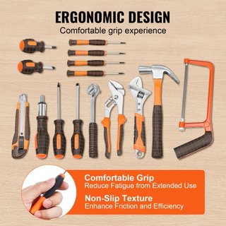 Kit de Herramientas, Juego de Herramientas de Mano General de 216 Piezas, Kit de Herramientas para Reparaciones del Hogar con Estuche de Almacenamiento Portátil, Acero de Alta Calidad, para Manten...