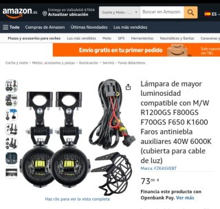 Faros antiniebla LED moto BMW