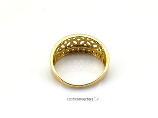 anillo oro 18k con piedra con circonita t. 21 (19,42 mm)